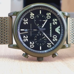 Emporio Armani Men’s Sport Quartz Stainless Steel Strap Green 43mm Watch AR11115