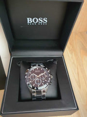 Hugo Boss Men’s Chronograph Quartz Stainless Steel Black Dial 45mm Watch 1513754