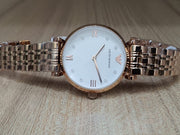 Emporio Armani Women’s Rose Gold Stainless Steel White Dial 32mm Watch AR11267