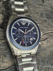 Emporio Armani Men’s Sport Quartz Stainless Steel Blue Dial 44mm Watch AR6091