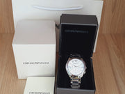 Emporio Armani Men’s Quartz Analog Stainless Steel Silver Dial 45mm Watch AR11081
