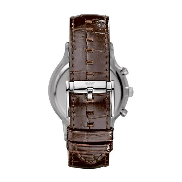 Emporio Armani Men’s AR2433 Dress Brown Leather Watch- NEW ORIGINAL