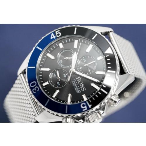 Hugo Boss Men’s Chronograph Quartz Stainless Steel Black Dial 48mm Watch 1513742