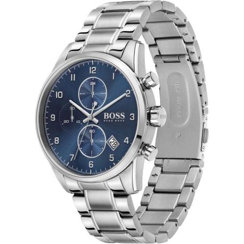 Hugo Boss Men’s Quartz Stainless Steel Blue Dial 44mm Watch 1513784