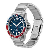 Emporio Armani Men’s Quartz Silver Stainless Steel Blue Dial 42mm Watch AR11590