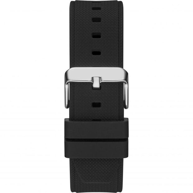 Guess Men’s Quartz Black Silicone Strap Black Dial 46mm Watch GW0334G1