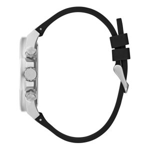 Guess Men’s Quartz Black Silicone Strap Black Dial 46mm Watch GW0583G1