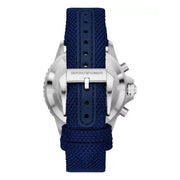 Emporio Armani Men’s Quartz Blue Nylon & Leather Strap Blue Dial 43mm Watch AR11588