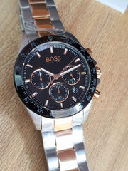 Hugo Boss Men’s Analog Stainless Steel Black Dial 45mm Watch 1513757