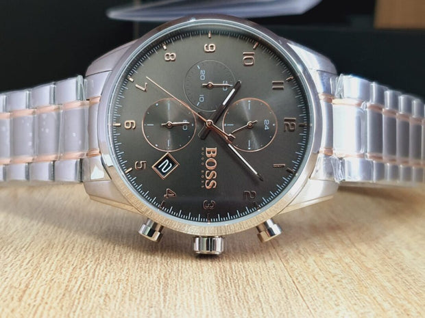 Hugo Boss Men’s Chronograph Analogue Quartz Stainless Steel Strap 44mm Watch 1513789