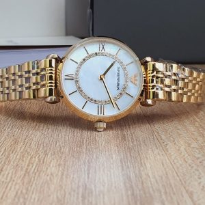 Emporio Armani Women’s Analog Stainless Steel Mother of Pearl Dial 32mm Watch AR1907