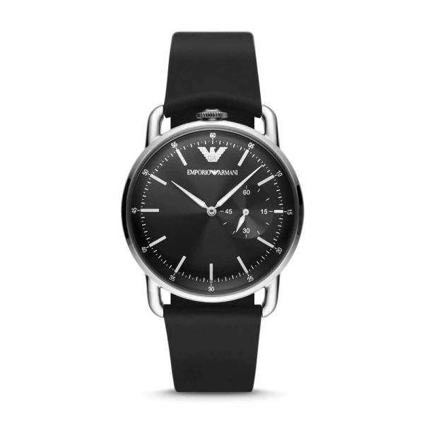 Emporio Armani Men’s Quartz Leather Strap Black Dial 42mm Watch AR11336
