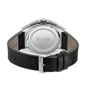 Hugo Boss Men’s Quartz Black Leather Strap Black Dial 46mm Watch 1513881