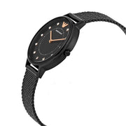Emporio Armani Women’s Quartz Stainless Steel Black Dial 32mm Watch AR11252