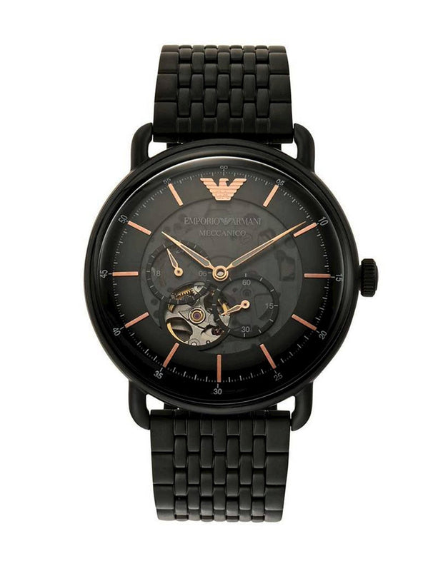 Emporio Armani Men’s Automatic Stainless Steel Black Dial 43mm Watch AR60025
