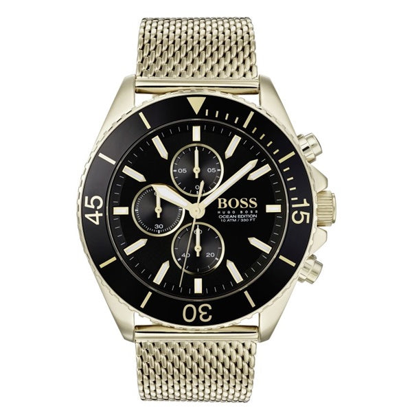 Hugo Boss Men’s Chronograph Quartz Stainless Steel Black Dial 48mm Watch 1513703