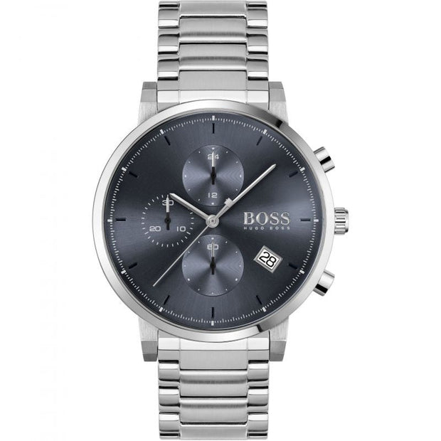 Hugo Boss Men’s Chronograph Quartz Stainless Steel Blue Dial 43mm Watch 1513779
