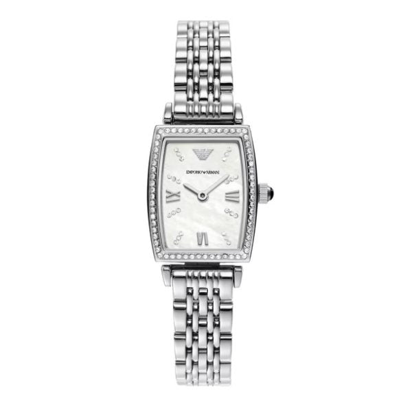 Emporio Armani Women’s Analog Quartz Stainless Steel White Dial 26mm Watch AR11405