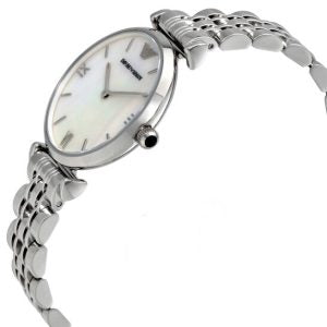 Emporio Armani Women’s Quartz Stainless Steel Mother of Pearl Dial 32mm Watch AR1682