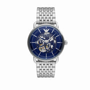 Emporio Armani Men’s Automatic Stainless Steel Blue Dial 43mm Watch AR60024