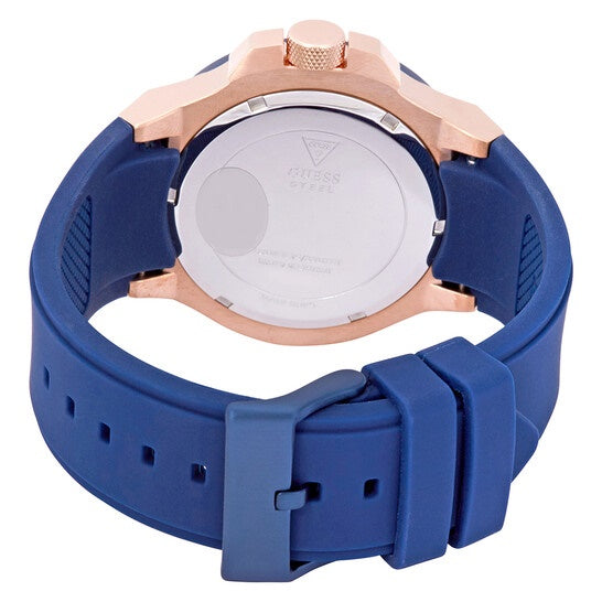 Guess Men’s Quartz Silicone Strap Blue Dial 45mm Watch W0247G3