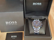 Hugo Boss Men’s Chronograph Quartz Stainless Steel Blue Dial 45mm Watch 1513758
