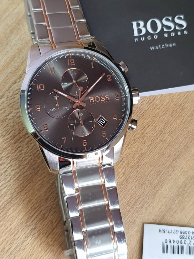 Hugo Boss Men’s Chronograph Analogue Quartz Stainless Steel Strap 44mm Watch 1513789