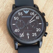 Emporio Armani Men’s Chronograph Quartz Leather Strap Black 43mm Watch AR11133