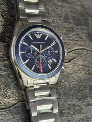 Emporio Armani Men’s Sport Quartz Stainless Steel Blue Dial 44mm Watch AR6091