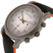 Emporio Armani Men’s Chronograph Quartz Leather Strap Grey Dial 43mm Watch AR11174