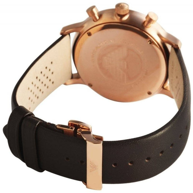 Emporio Armani Men’s Quartz Leather Strap White Dial 43mm Watch AR0398