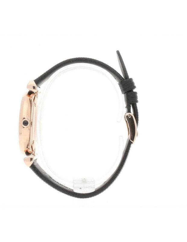 Emporio Armani Women’s Quartz Leather Strap Black Mother of Pearl Dial 32mm Watch AR11060