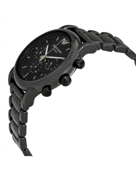 Emporio Armani Men’s Chronograph Quartz Stainless Steel Black Dial 43mm Watch AR1507