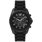 Emporio Armani Men’s Analogue Quartz Black Silicone & Stainless Steel Black Dial 44mm Watch AR6092