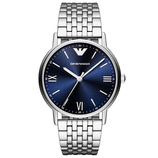 Emporio Armani Men’s Quartz Stainless Steel Blue Dial 41mm Watch AR80010