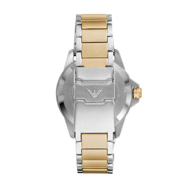 Emporio Armani Men’s Quartz Two-tone Stainless Steel Green Dial 42mm Watch AR80063