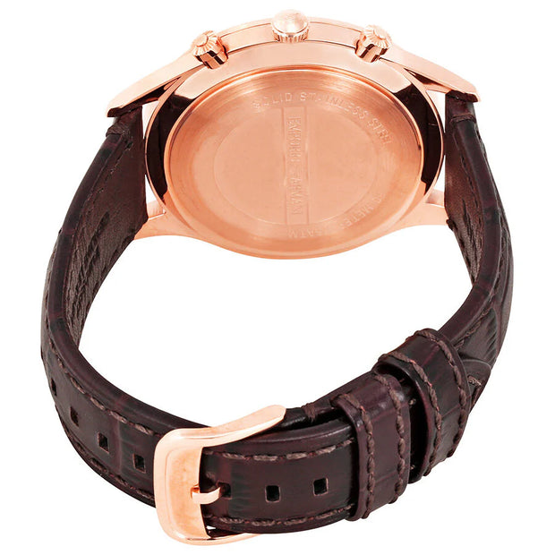 Emporio Armani Men’s Quartz Dark Brown Leather Strap Brown Dial 43mm Watch AR1890/1