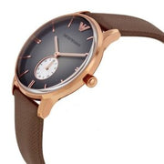 Emporio Armani Men’s Quartz Leather Strap Grey Dial 38mm Watch AR1723