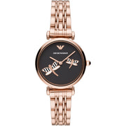 Emporio Armani Women’s Analog Stainless Steel Black Dial 32mm Watch AR11206