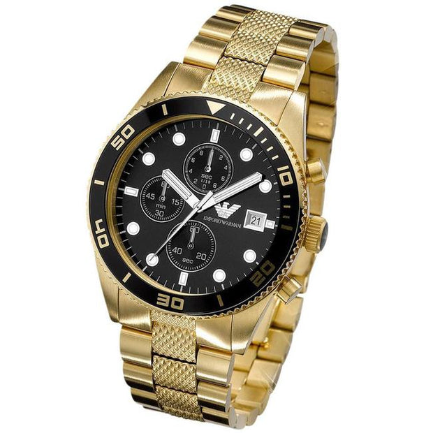 Emporio Armani Men’s Chronograph Quartz Stainless Steel Black Dial 42mm Watch AR5857