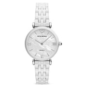 Emporio Armani Women’s Quartz Ceramic Mother of Pearl 30mm Watch AR1485
