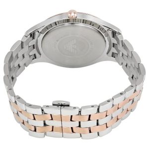 Emporio Armani Men’s Quartz Two Tone Stainless Steel Silver Dial 43mm Watch AR11044