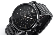 Emporio Armani Men’s Chronograph Quartz Stainless Steel Black Dial 43mm Watch AR1507