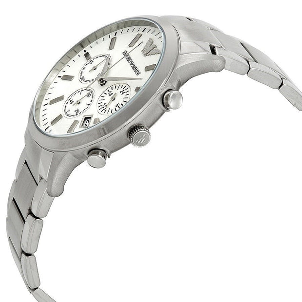 Emporio Armani Men’s Quartz Stainless Steel Cream Dial 43mm Watch AR2458