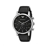 Emporio Armani Men’s Chronograph Quartz Leather Strap Black Dial 41mm Watch AR1733