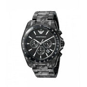 Emporio Armani Mens Quartz Analog Stainless Steel Black Dial 43mm Watch AR11027