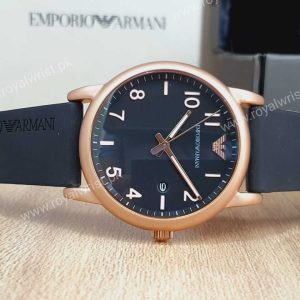 Emporio Armani Men’s Analogue Quartz Silicone Strap Black Dial 43mm Watch AR11097