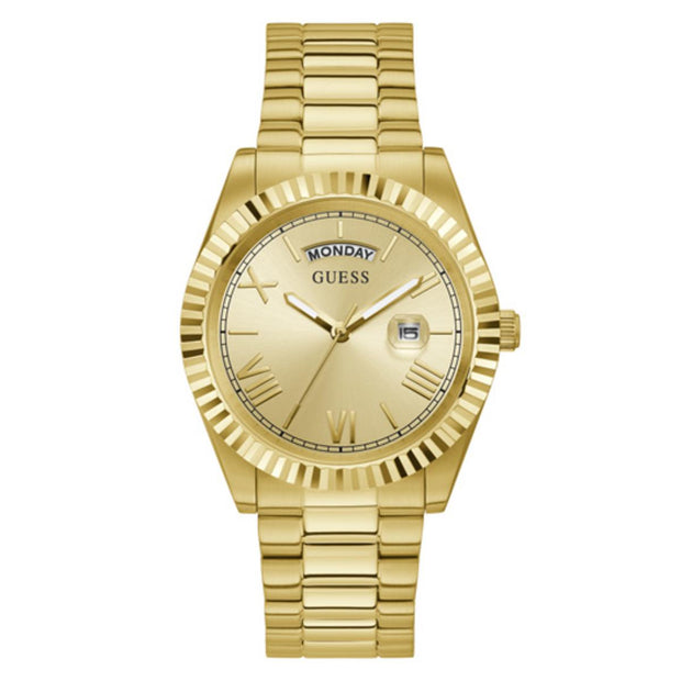 Guess Men’s Quartz Stainless Steel Gold Dial 42mm Watch GW0265G2