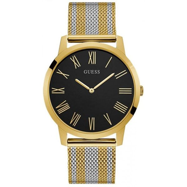 Guess Men’s Quartz Two-tone Stainless Steel Black Dial 44mm Watch W1179G2