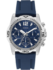Guess Men’s Quartz Silicone Strap Blue Dial 45mm Watch GW0211G1